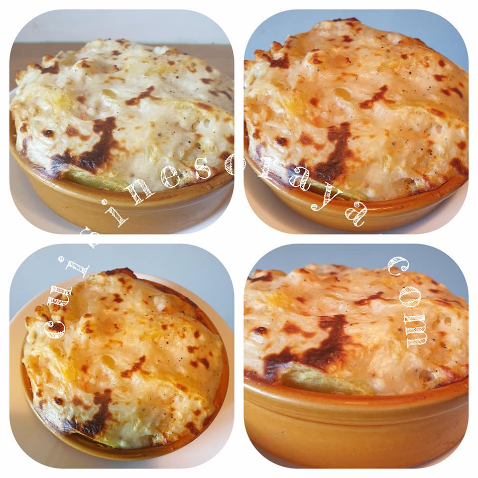 Gratin de crevettes et pommes de terre