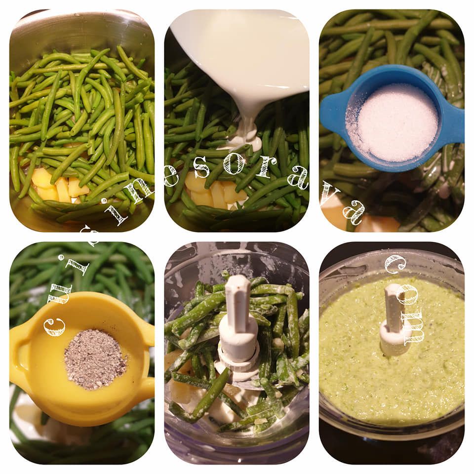 Purée de haricots vert
