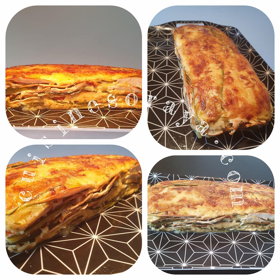 Courgettes en lasagnes à la tomate mozzarella et au poulet