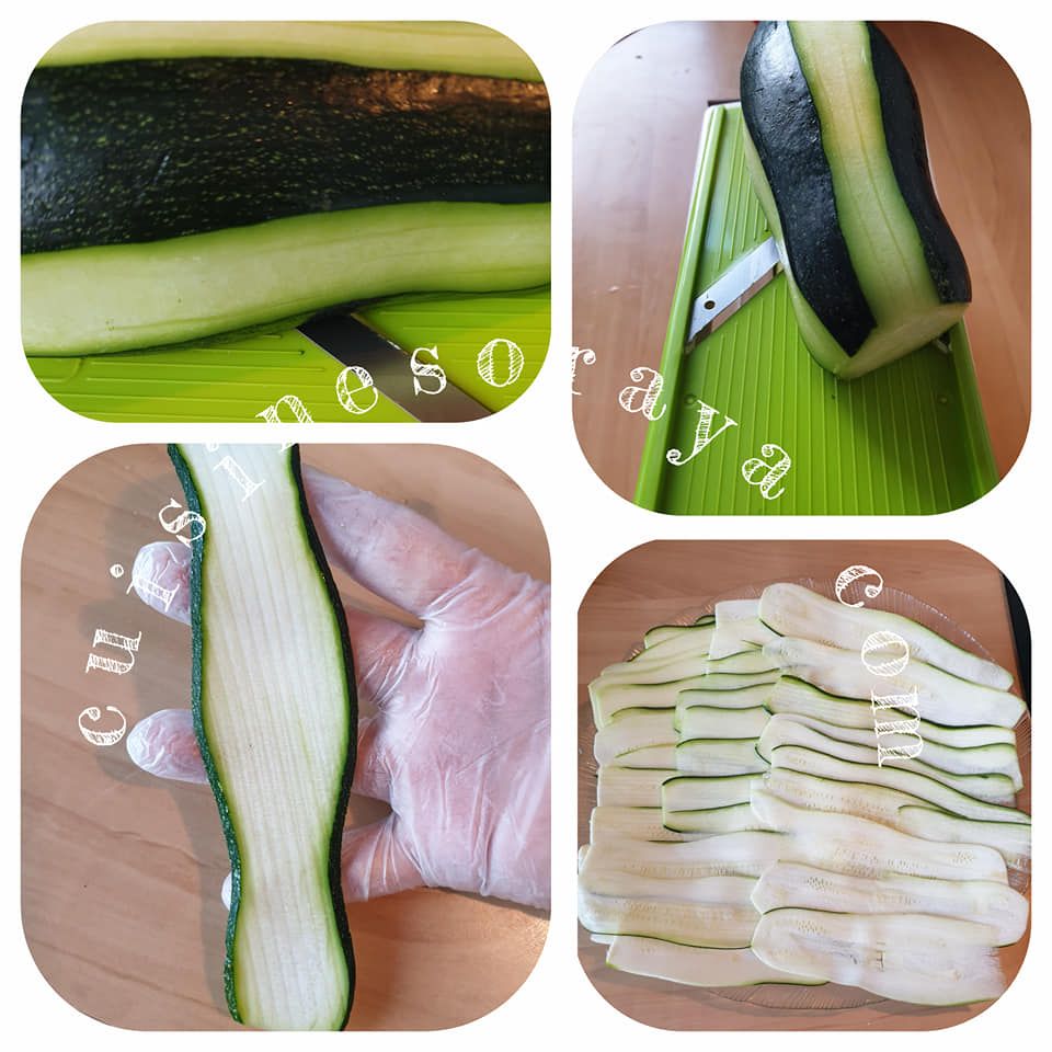 Courgettes en lasagnes à la tomate mozzarella et au poulet