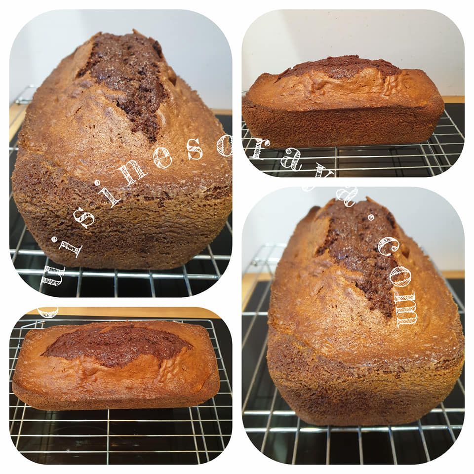 Cake marbré glaçage rocher