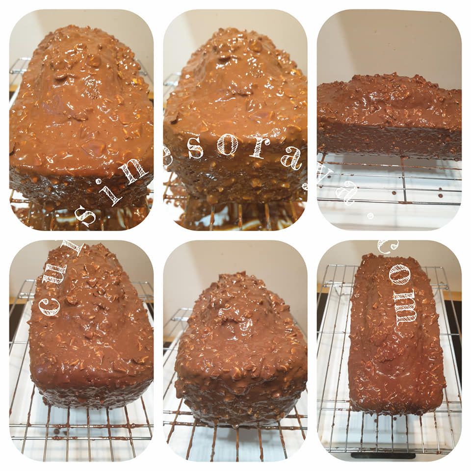 Cake marbré glaçage rocher
