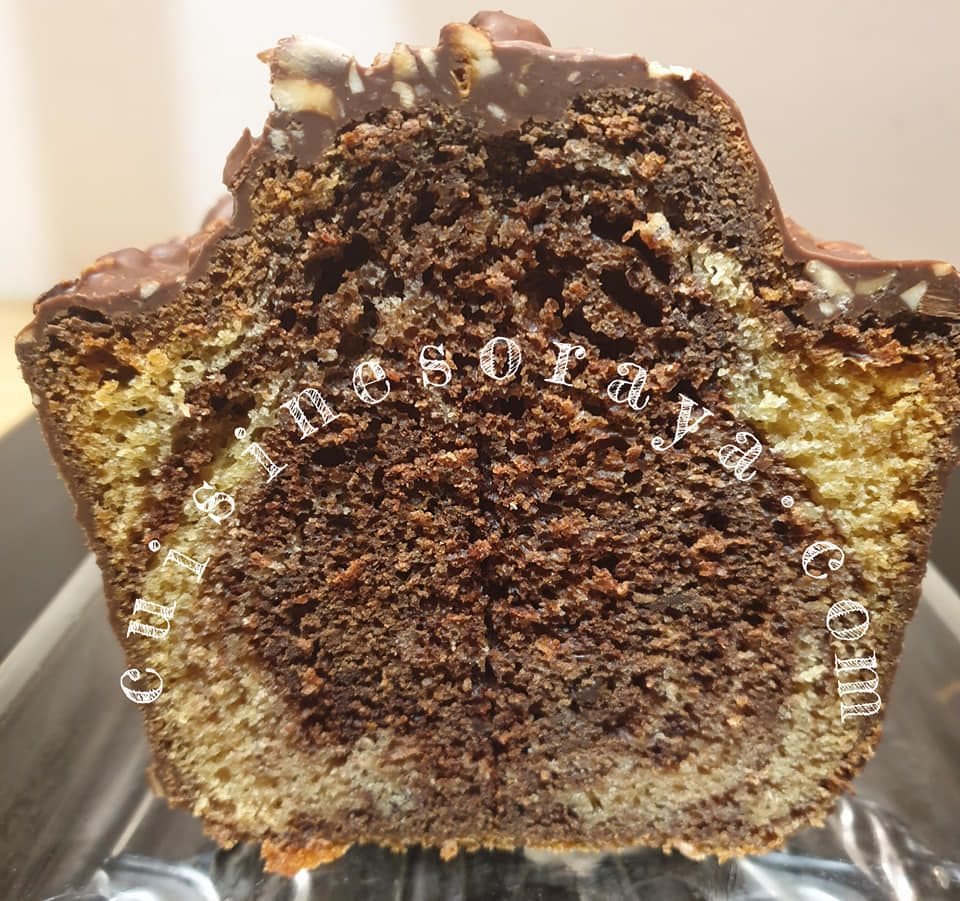 Cake marbré glaçage rocher