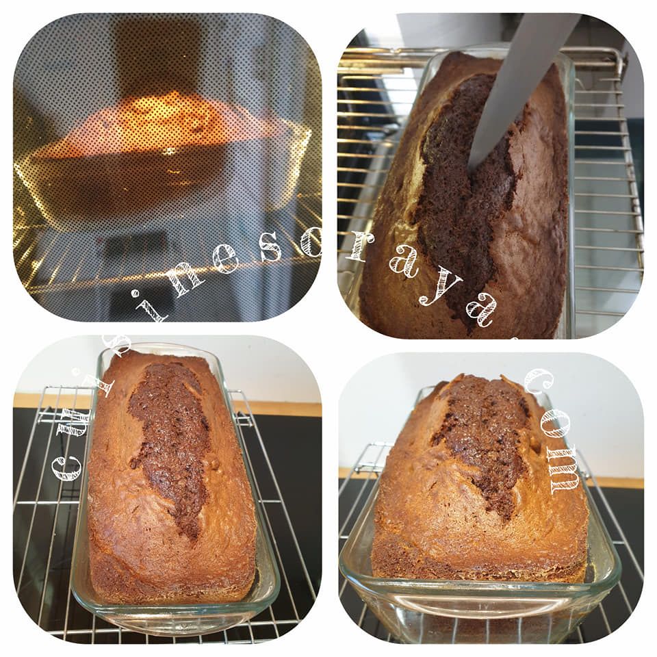 Cake marbré glaçage rocher