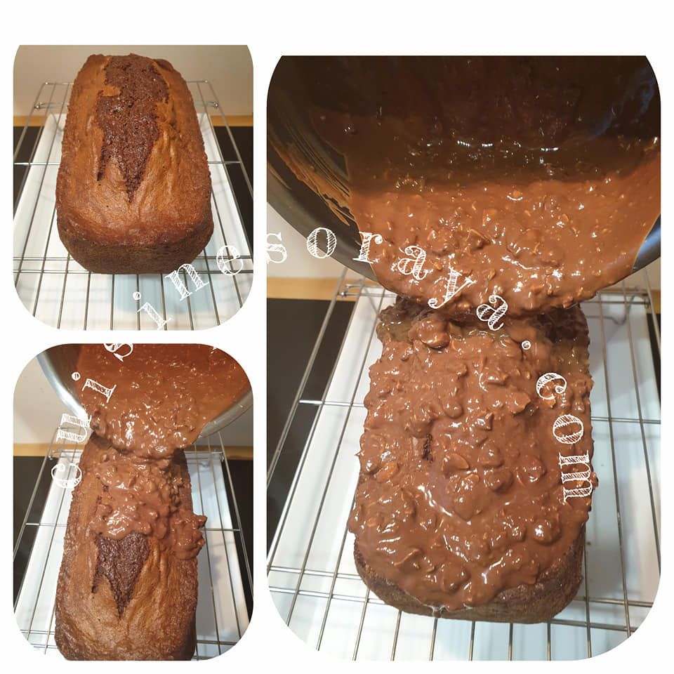 Cake marbré glaçage rocher