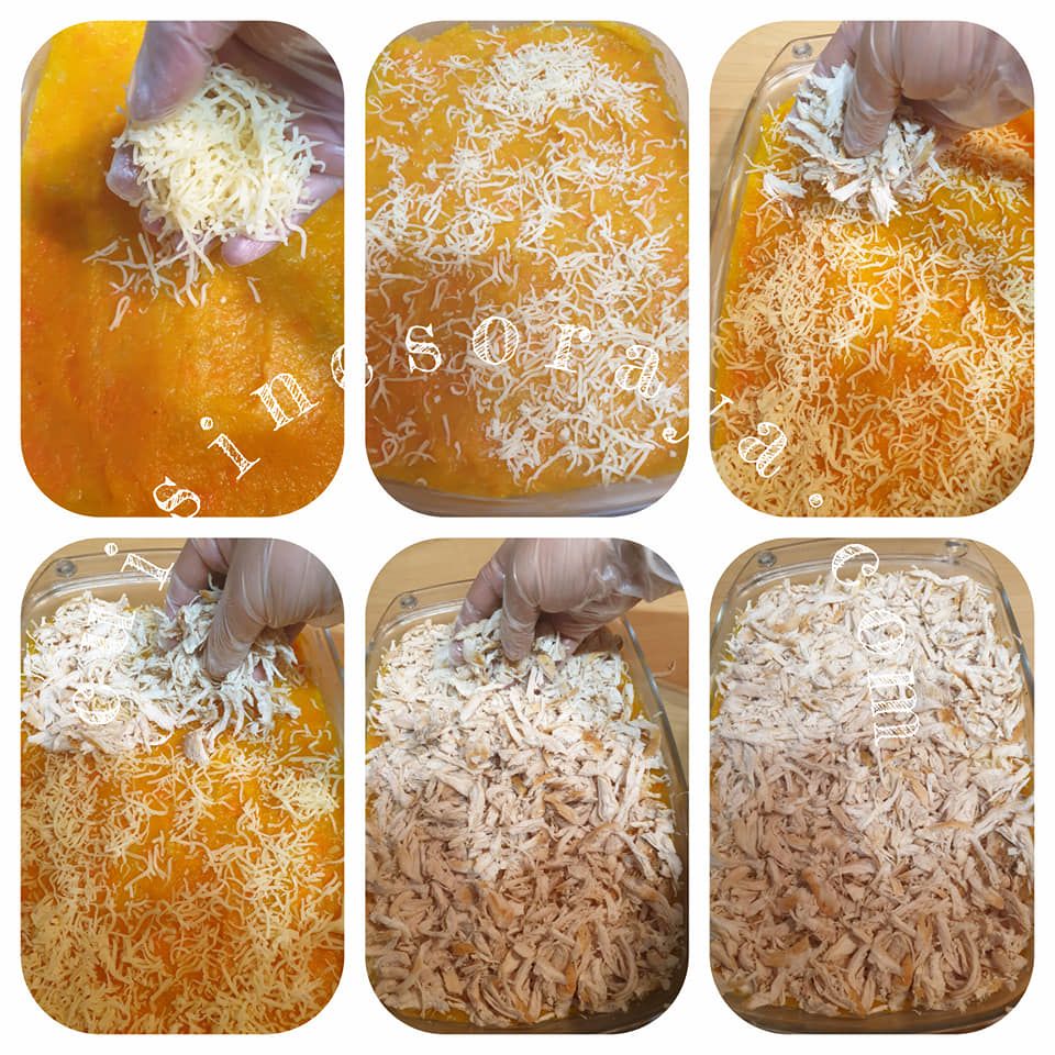 Hachis de potiron et poulet