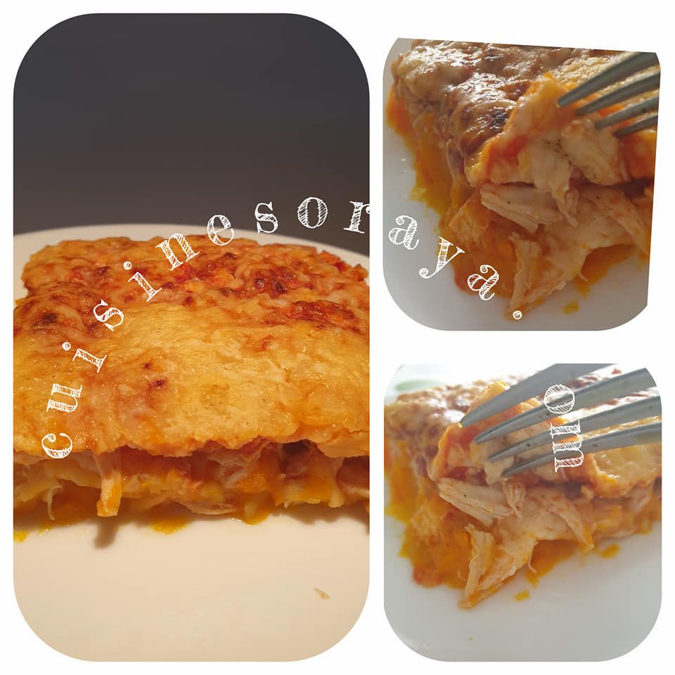 Hachis de potiron et poulet