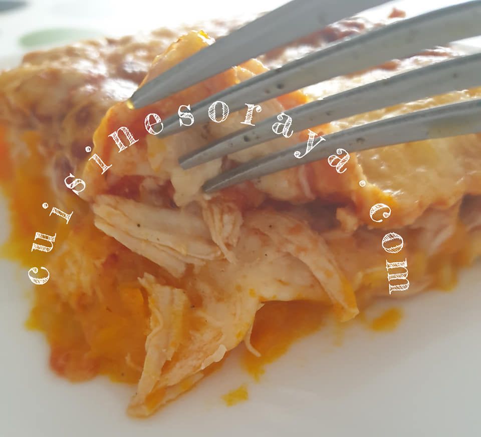 Hachis de potiron et poulet