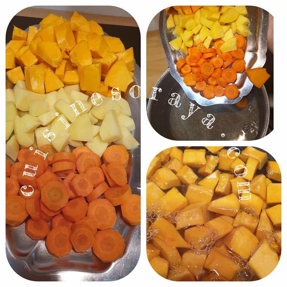 Hachis de potiron et poulet
