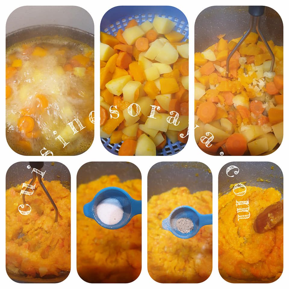 Hachis de potiron et poulet