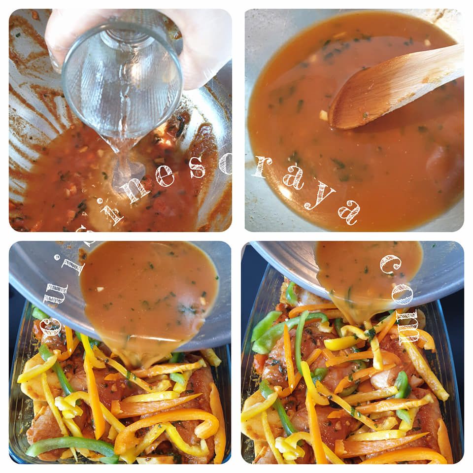 Tajine de cabillaud à la chermoula au four