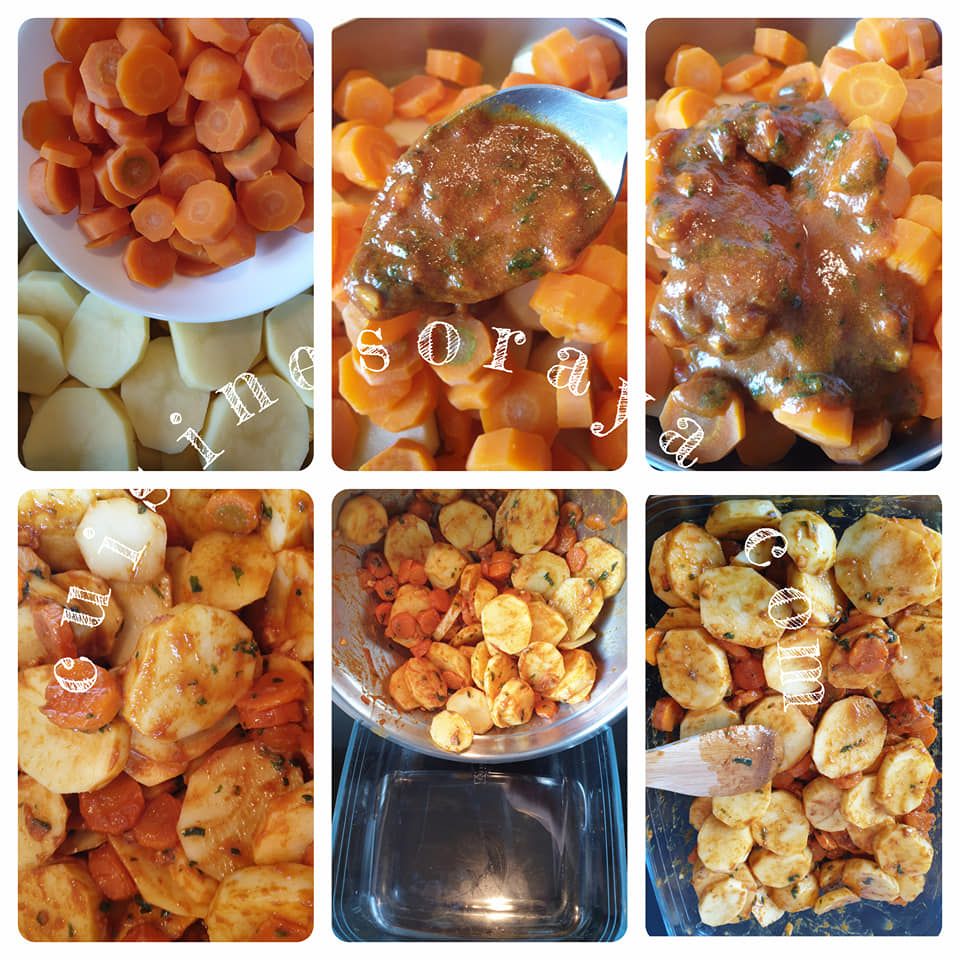Tajine de cabillaud à la chermoula au four