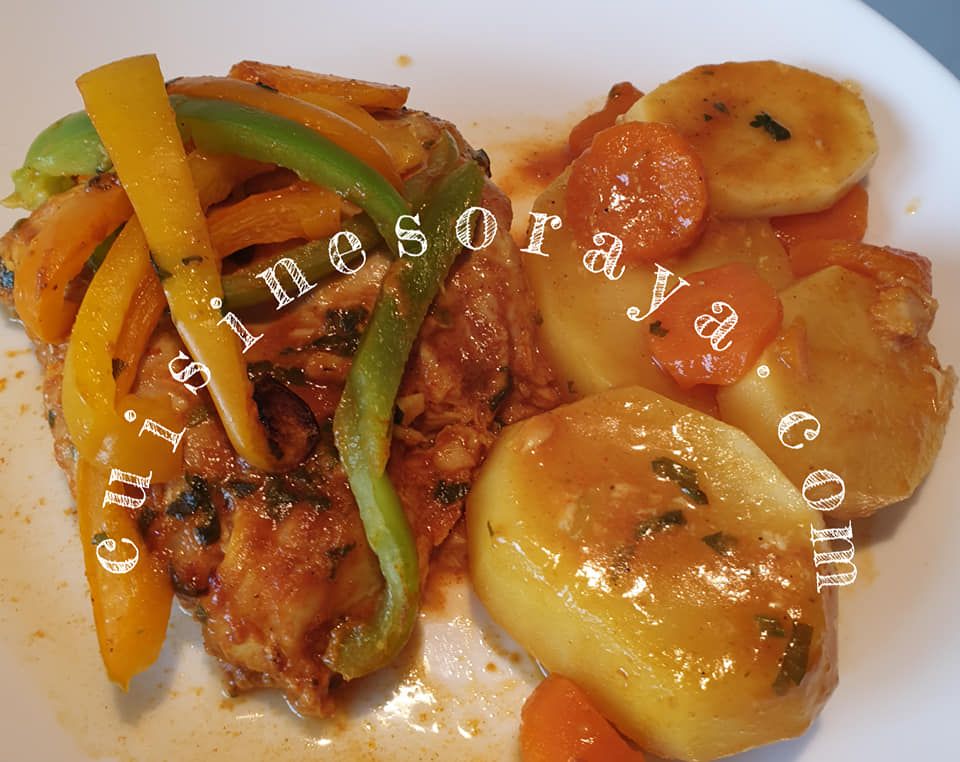 Tajine de cabillaud à la chermoula au four