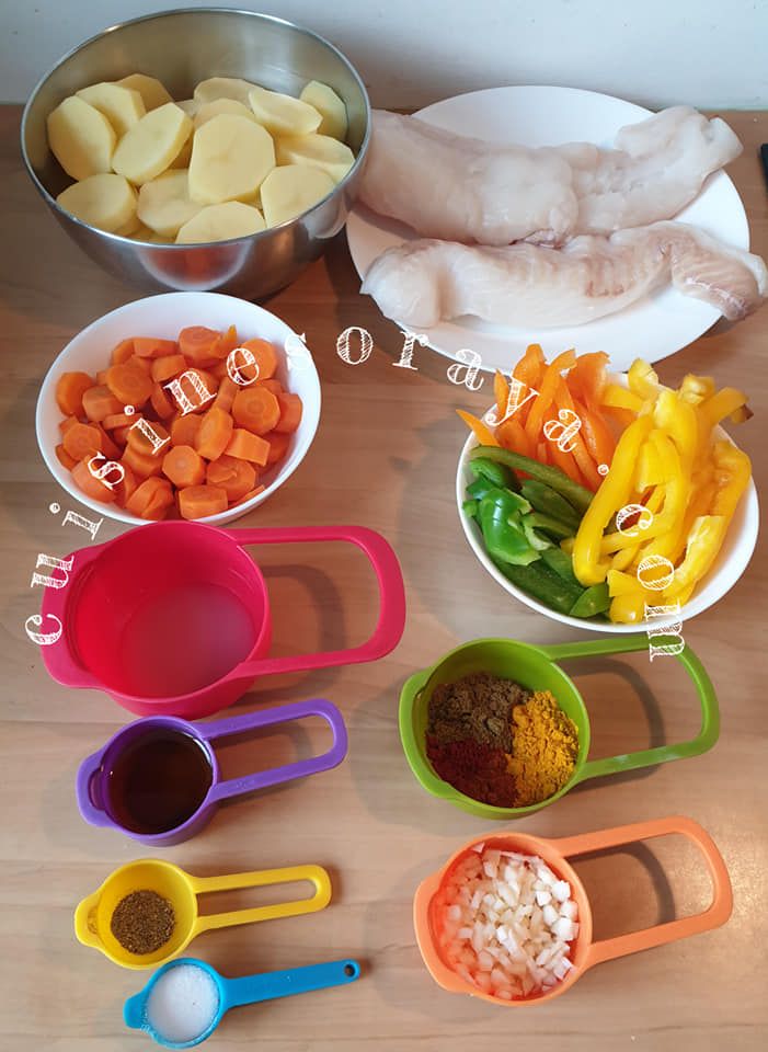 Tajine de cabillaud à la chermoula au four