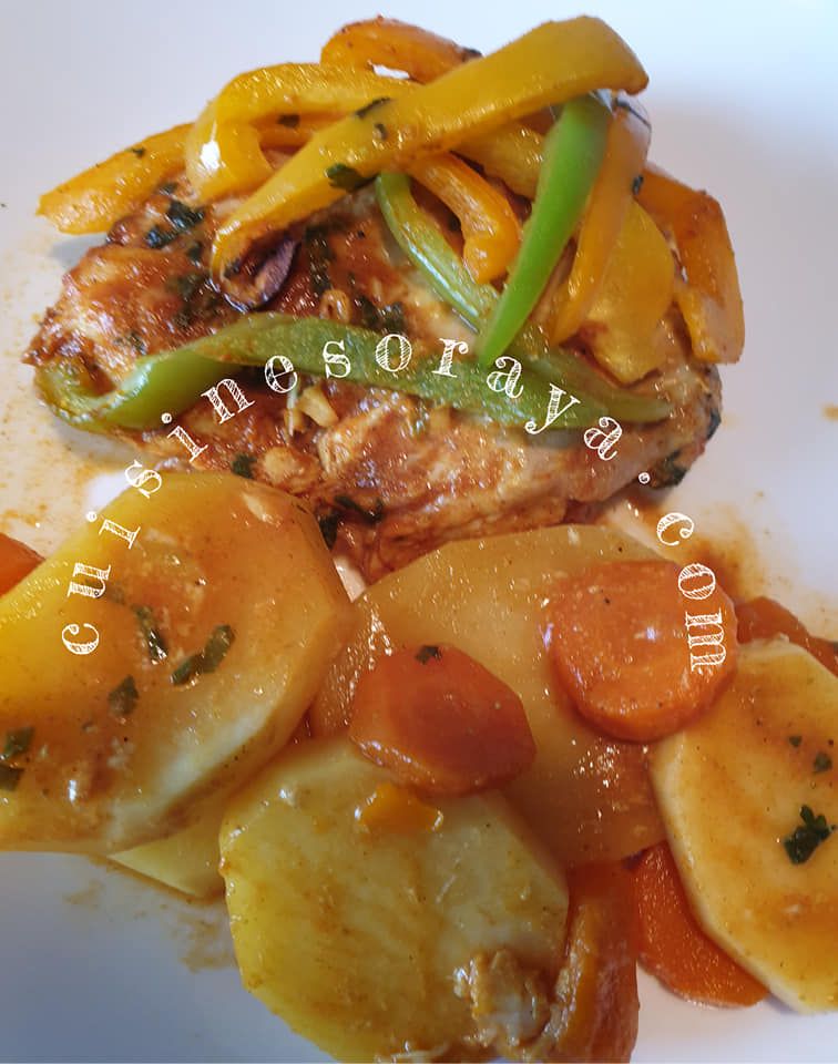 Tajine de cabillaud à la chermoula au four