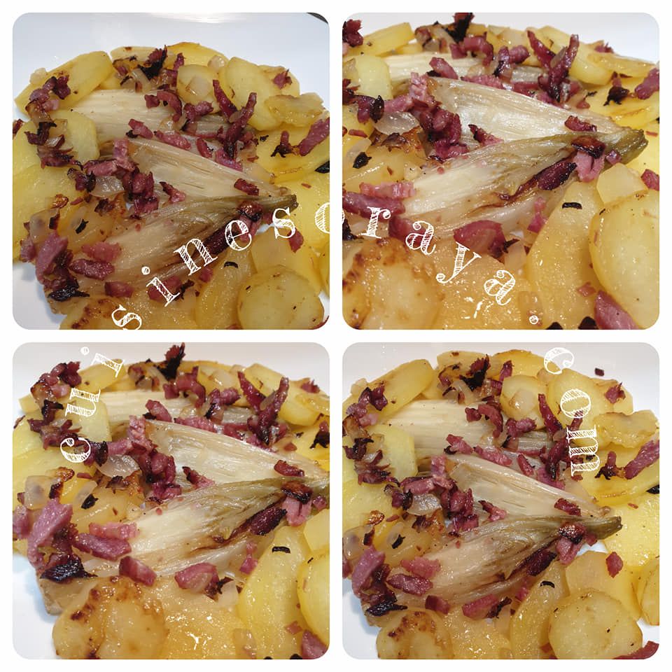 Endives aux lardons et pommes de terre
