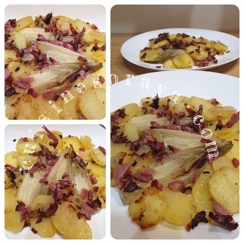 Endives aux lardons et pommes de terre