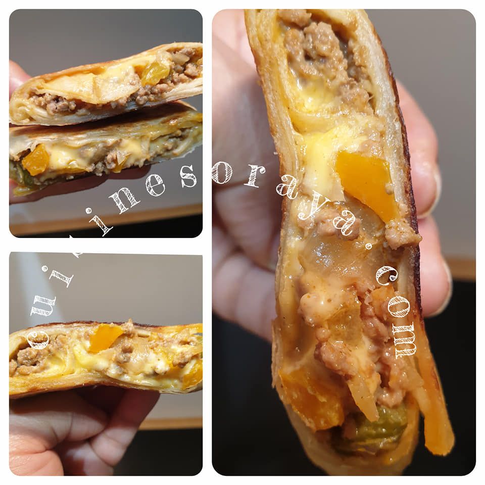 Quesadillas de boeuf aux légumes façon brick