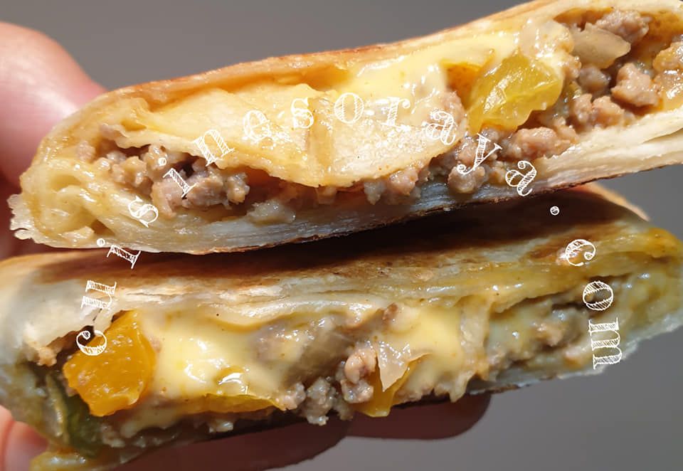 Quesadillas de boeuf aux légumes façon brick