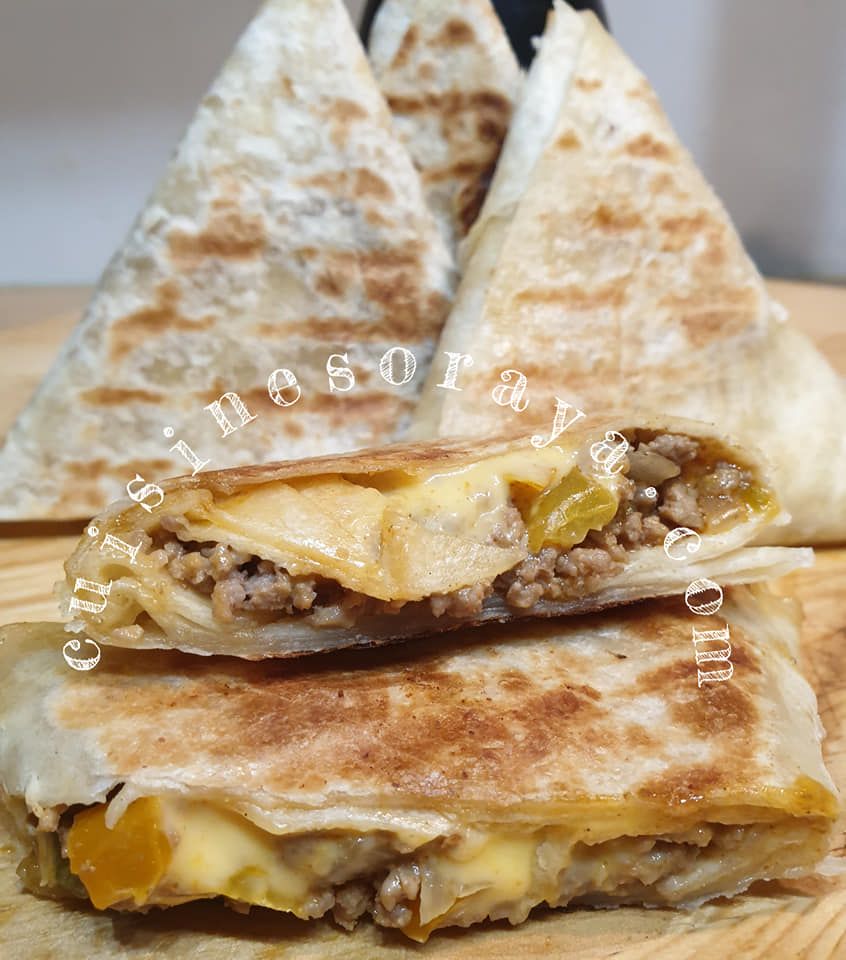 Quesadillas de boeuf aux légumes façon brick