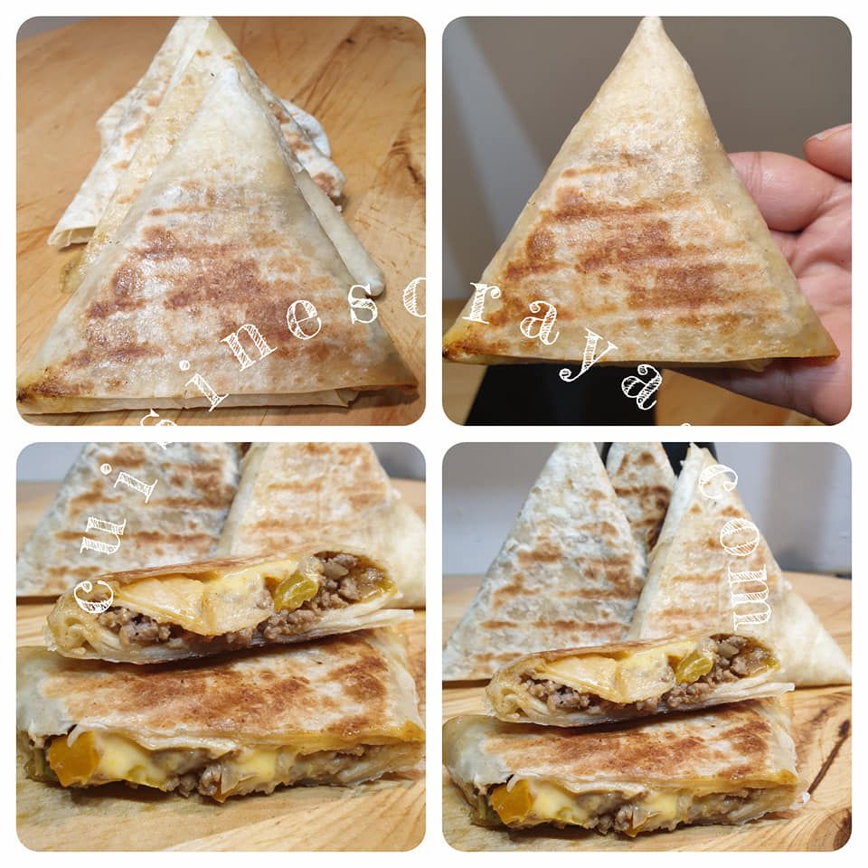 Quesadillas de boeuf aux légumes façon brick
