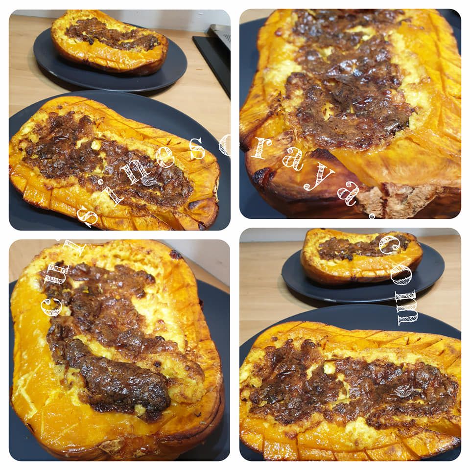 Butternut farcie au chèvre