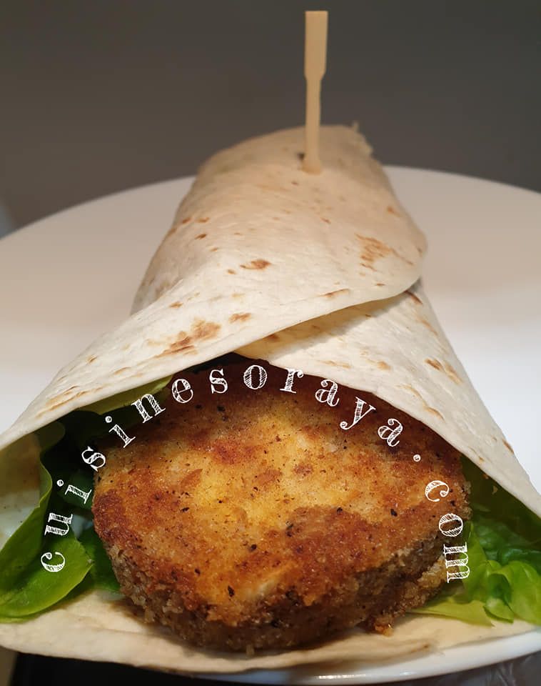 Wrap chèvre croustillant et crudités