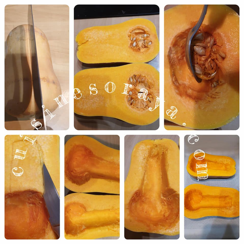 Butternut farcie au chèvre