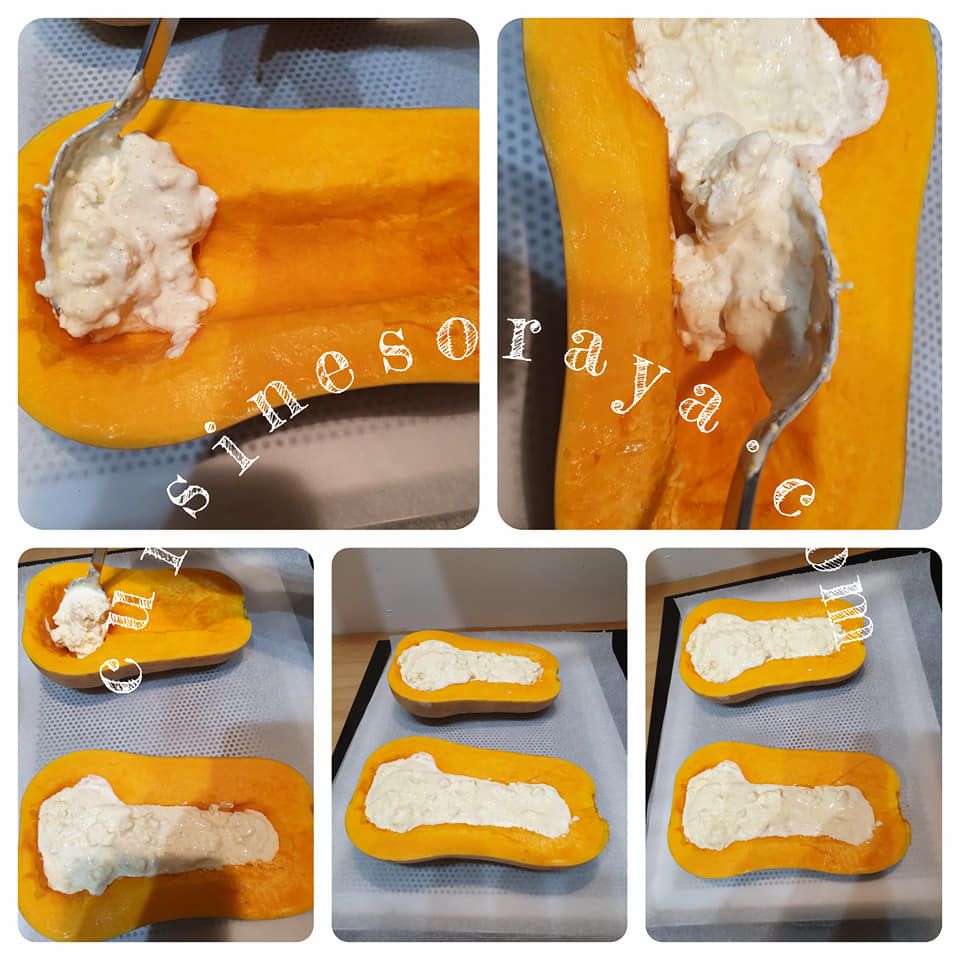 Butternut farcie au chèvre