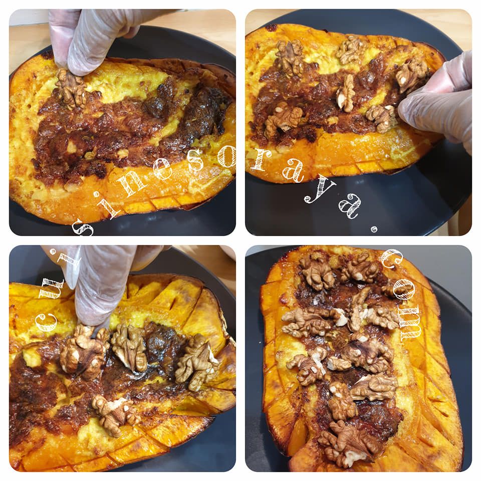 Butternut farcie au chèvre