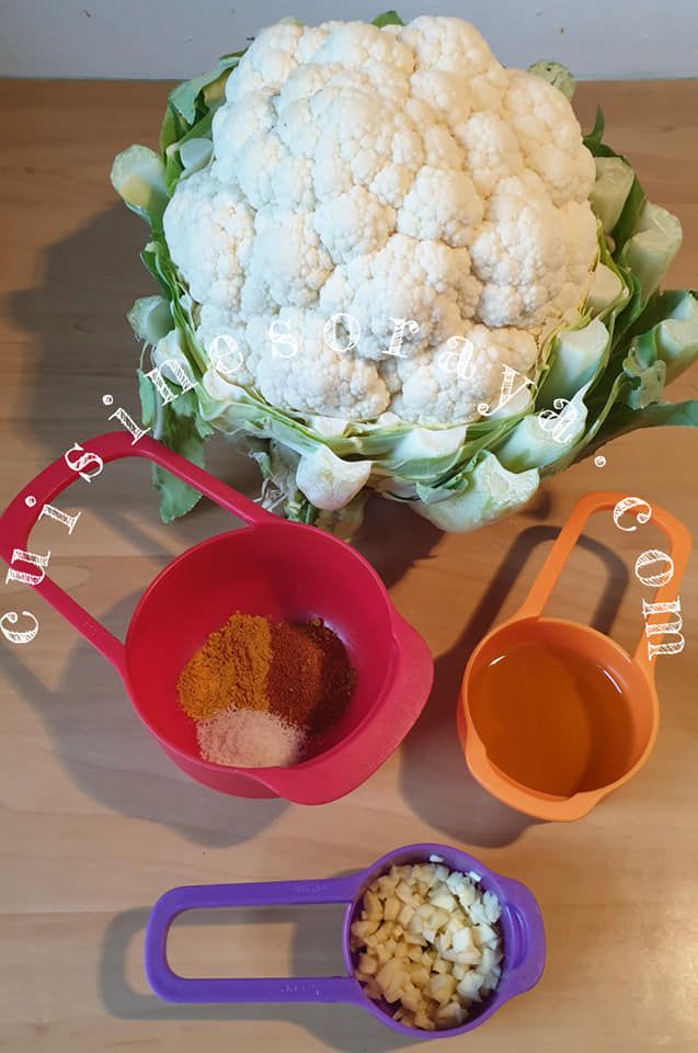 Chou fleur rôti et sa sauce au fromage blanc