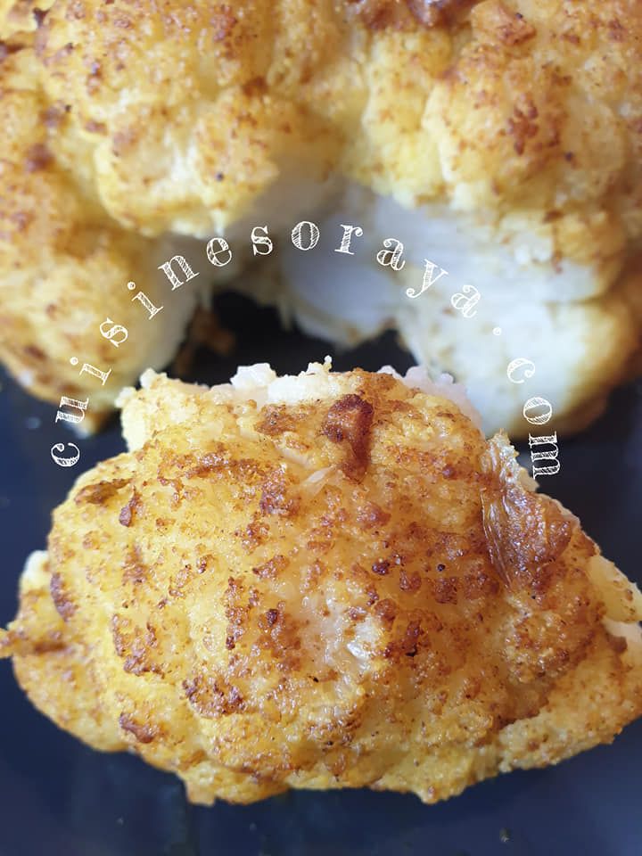 Chou fleur rôti et sa sauce au fromage blanc