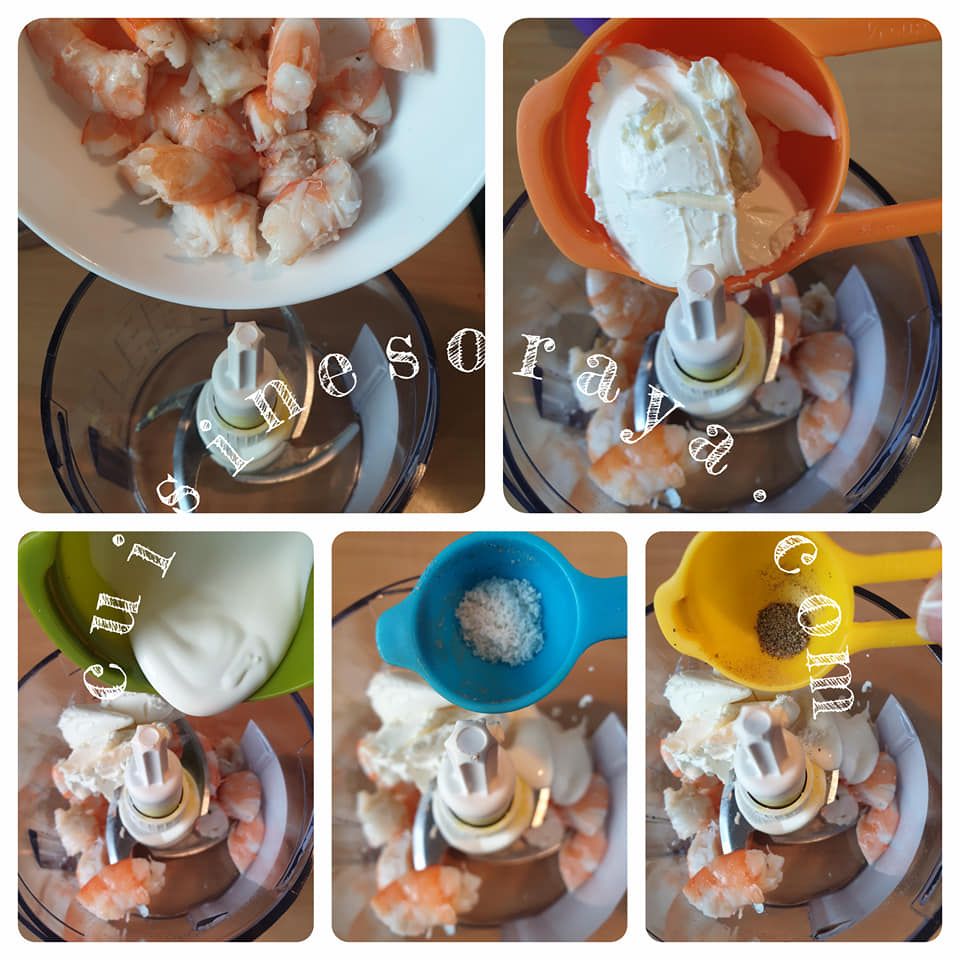 Mousse avocat et crevette