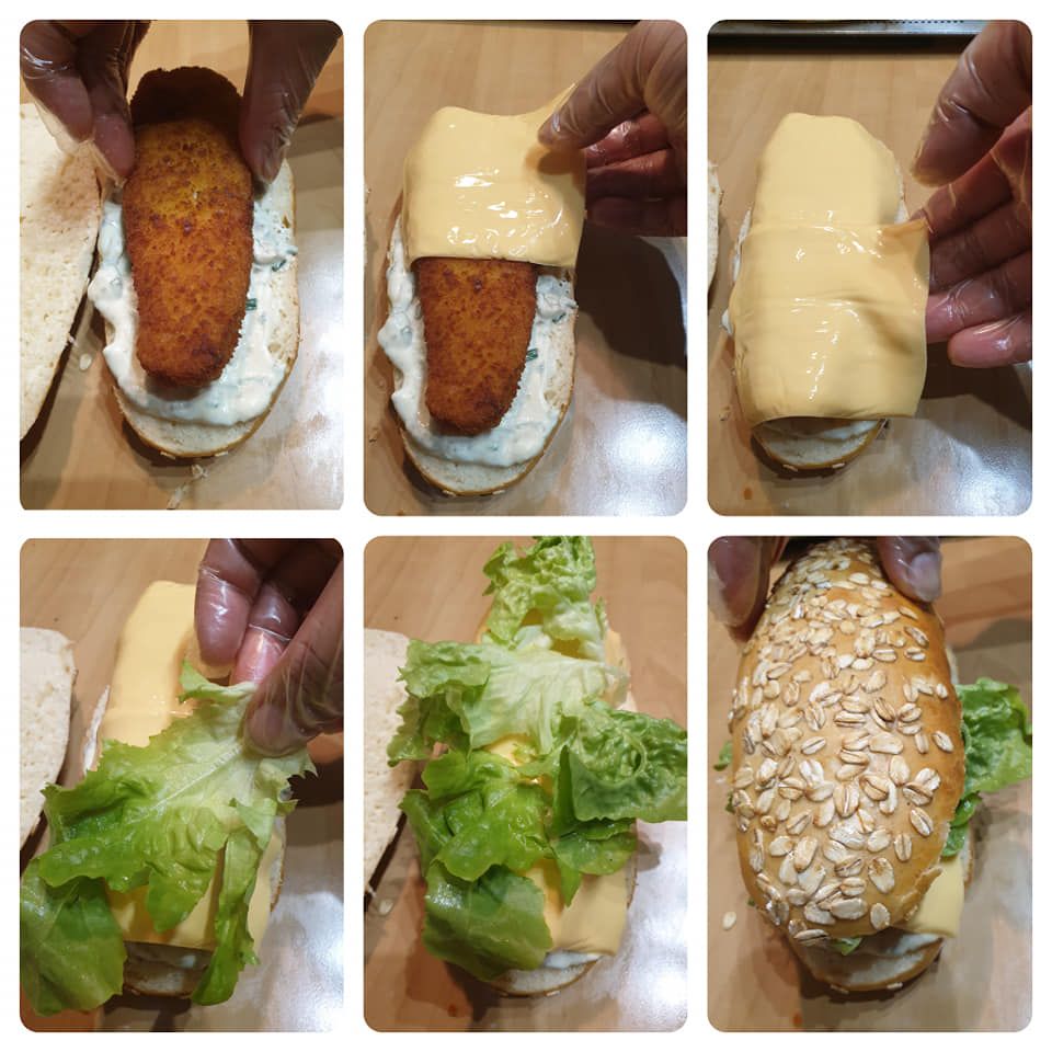 Fish burger maison