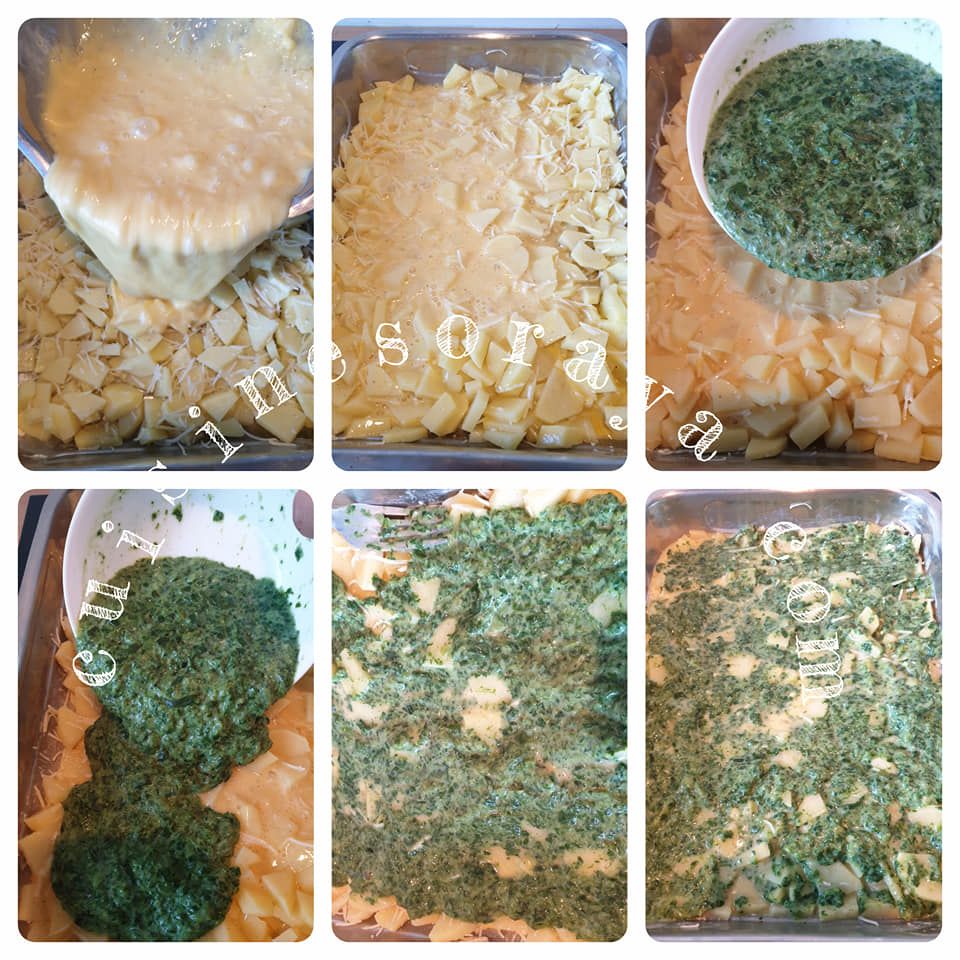 Quiche sans pâte au pommes de terre et épinard