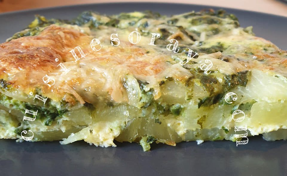 Quiche sans pâte au pommes de terre et épinard