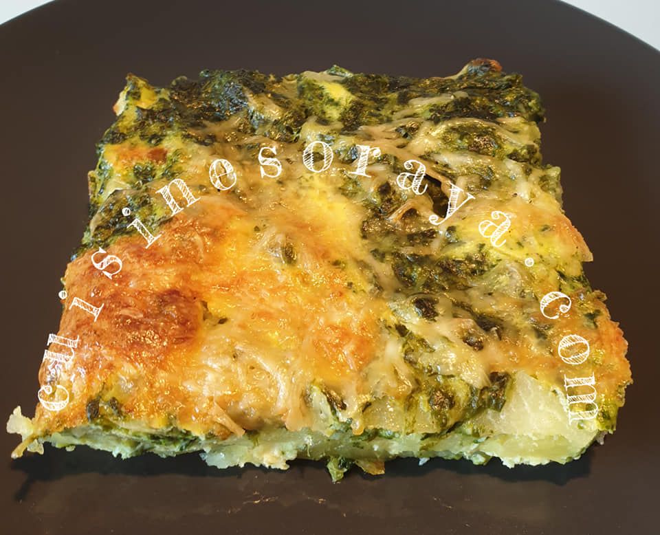 Quiche sans pâte au pommes de terre et épinard