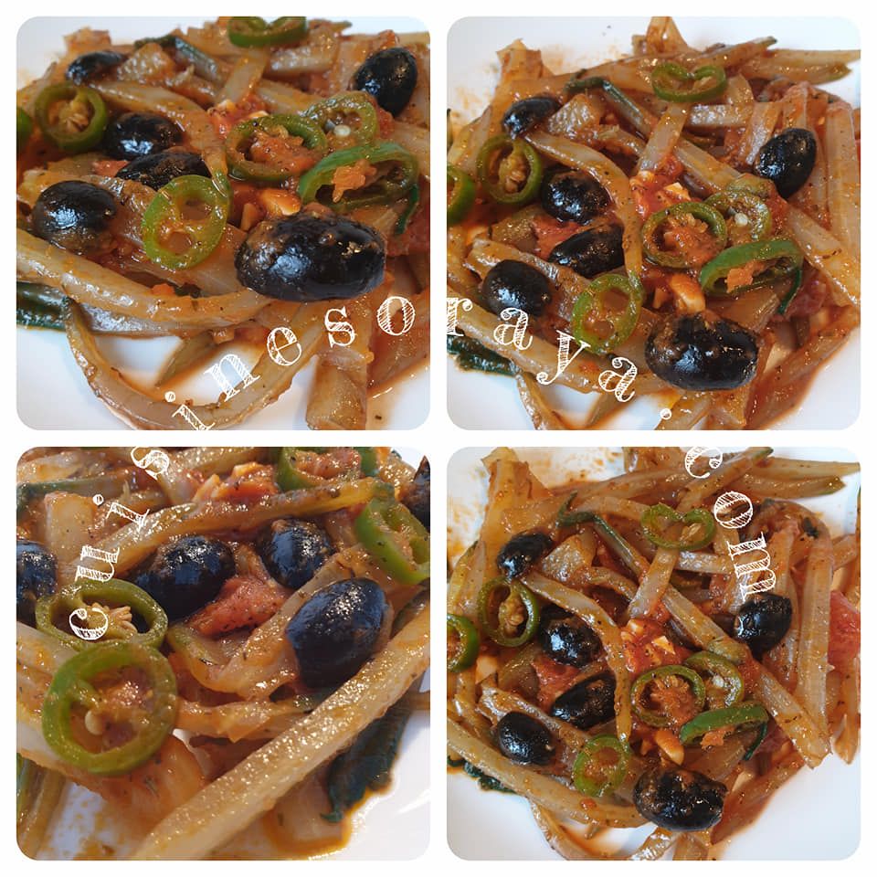 Spaghettis de côte blettes à l'italienne