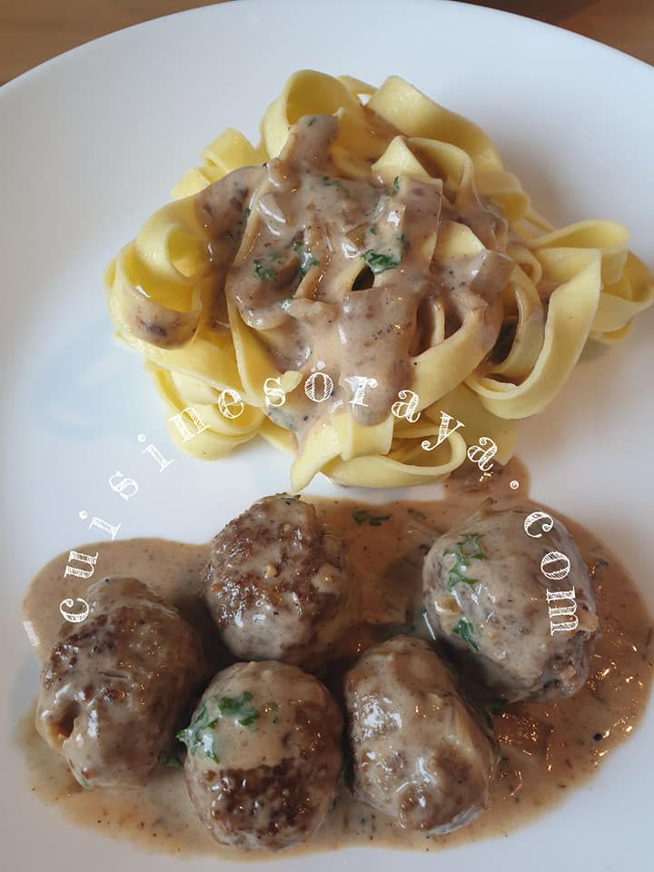 Boulettes de viande sauce poivre
