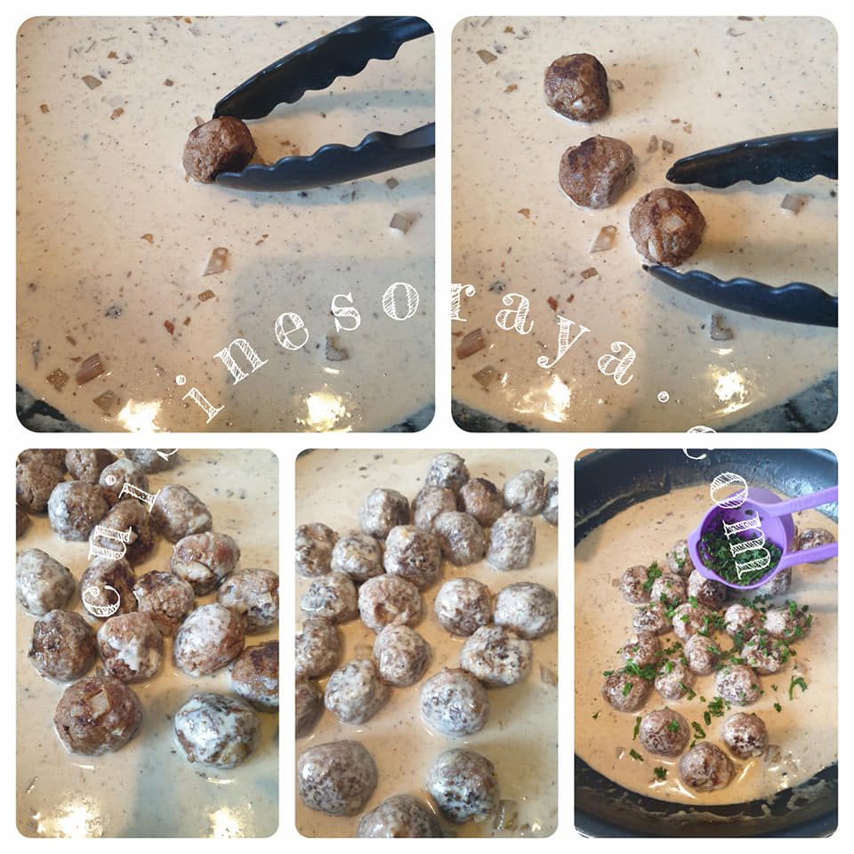 Boulettes de viande sauce poivre
