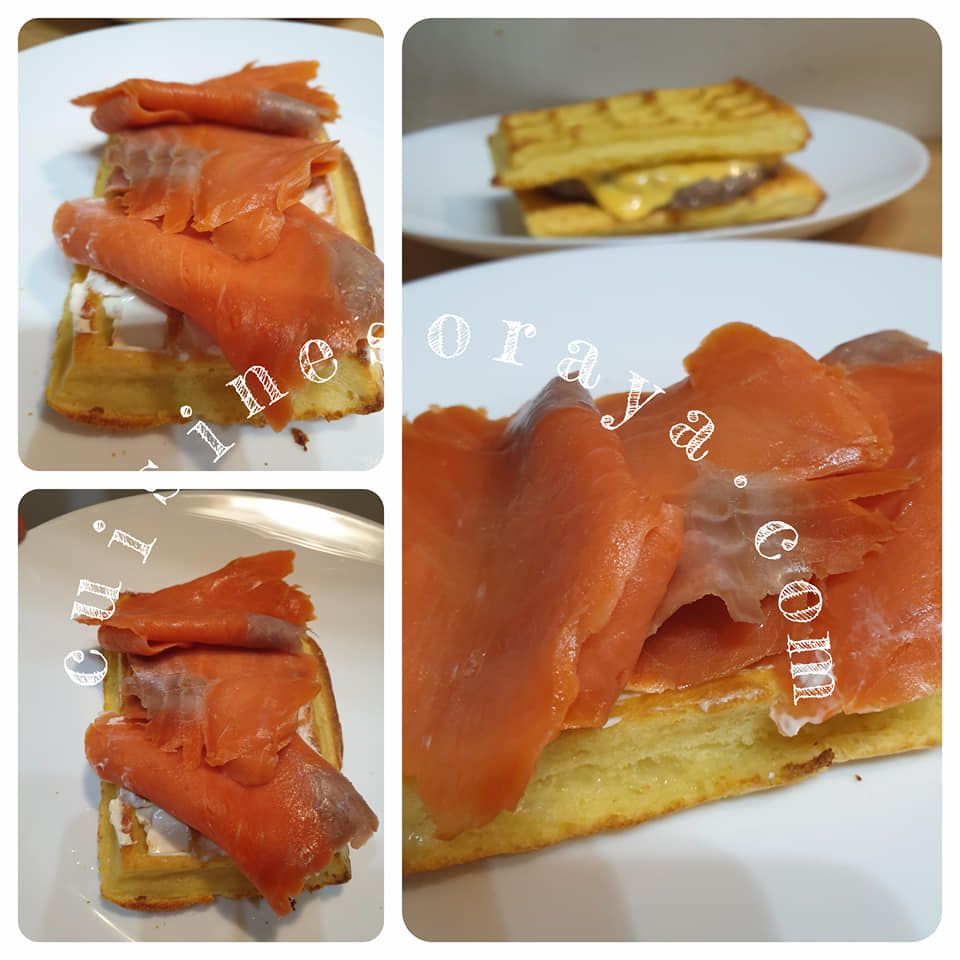 Gaufres fromage au four - En burger ou en pizza