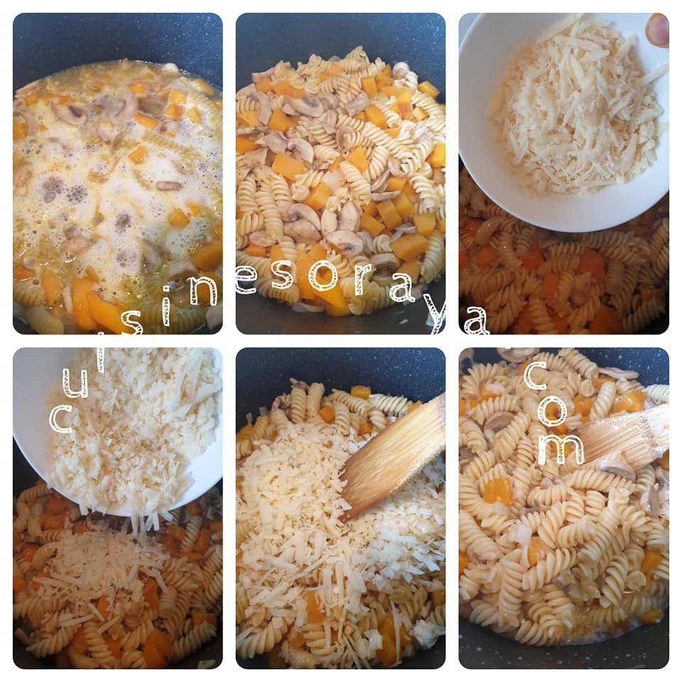 One Pasta butternut, champignons et parmesan