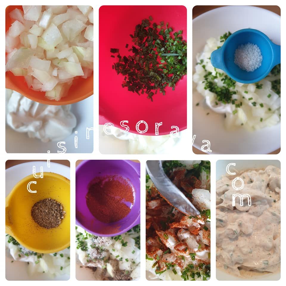 Patates douces au four et sa sauce au skyr ciboulette