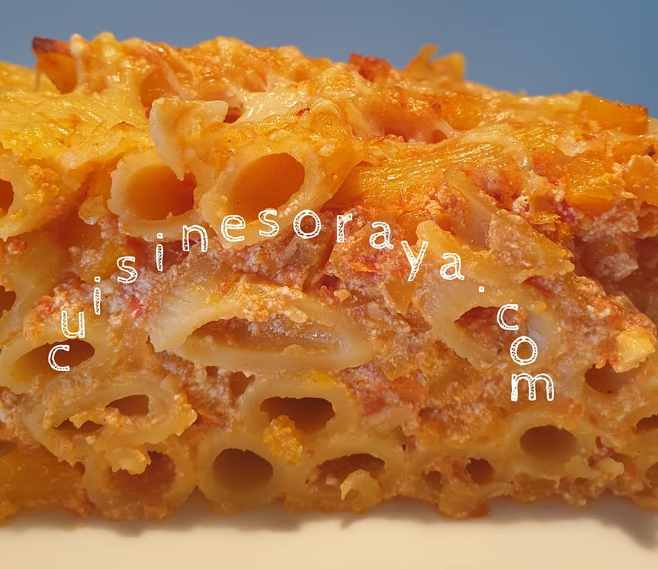 Gratin de penne à la courge butternut et ricotta