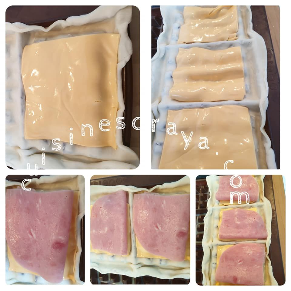 Gaufres feuilletées dinde fromage au four