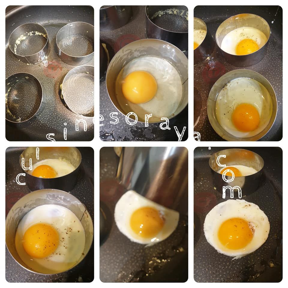 Galette de coquillettes et oeuf