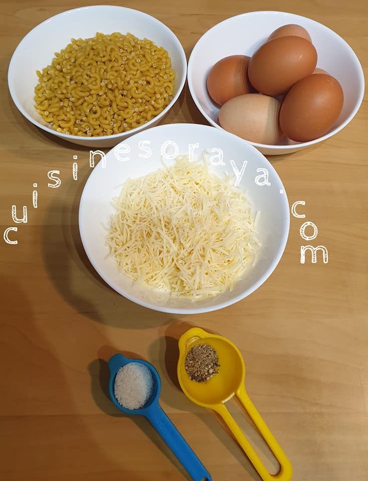 Galette de coquillettes et oeuf