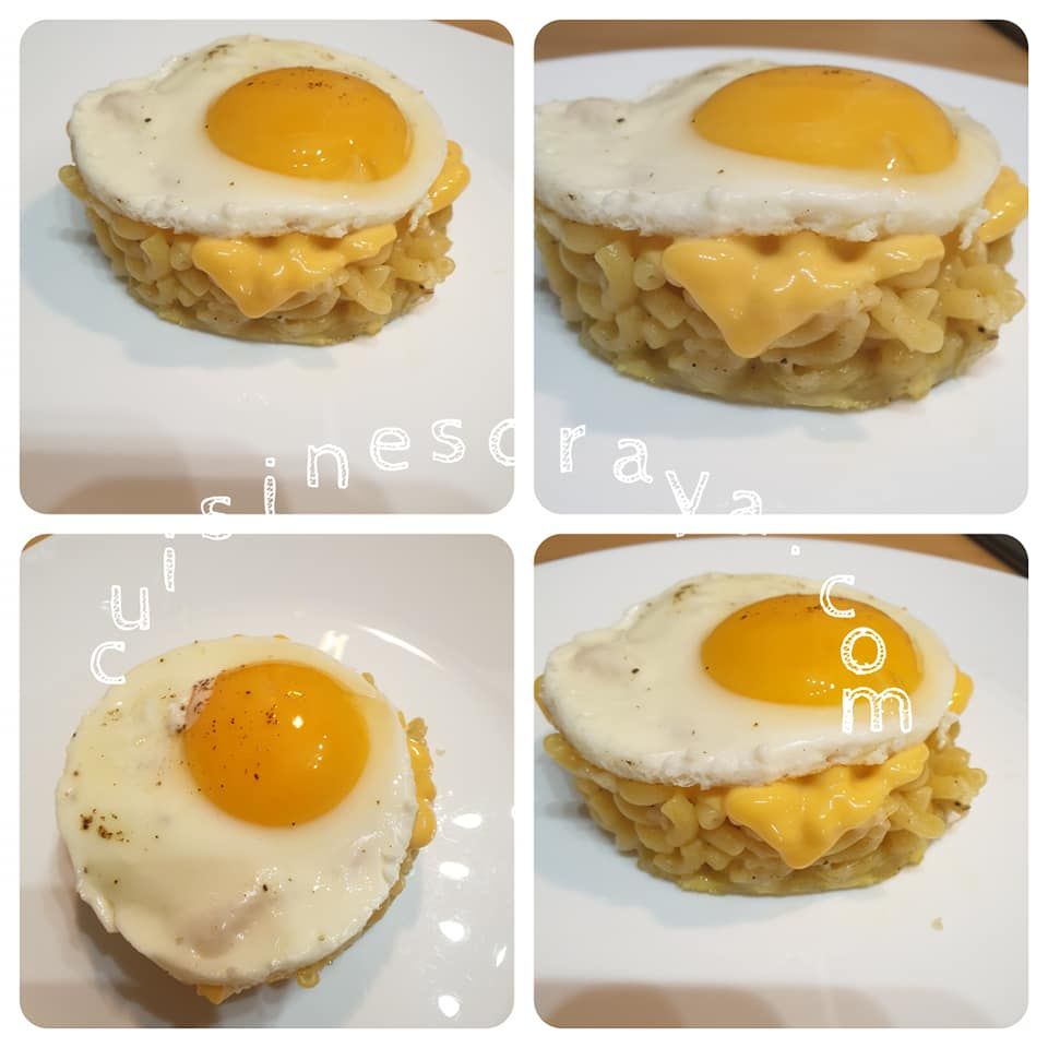 Galette de coquillettes et oeuf