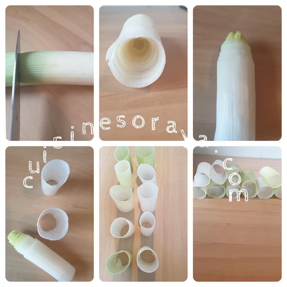 Cannelloni en feuille de poireaux sans pâte au poulet