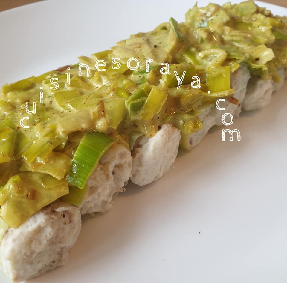 Cannelloni en feuille de poireaux sans pâte au poulet